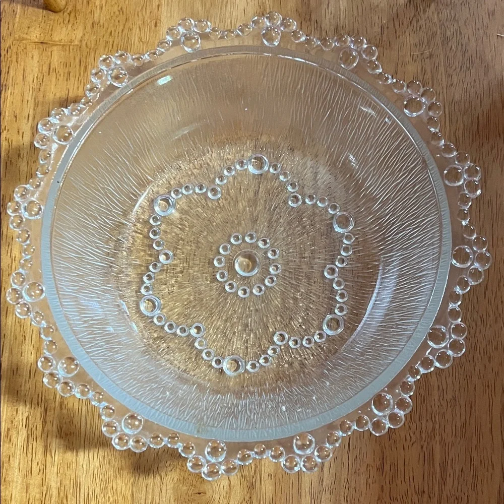 Vintage 1970s A. Masserini Barocco Italian Glass Bowl - Large Serving Bowl